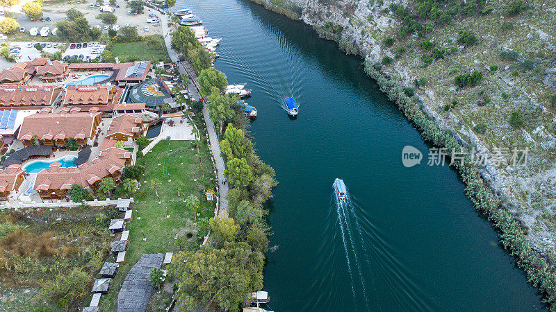 Mugla Dalyan美丽的鸟瞰图